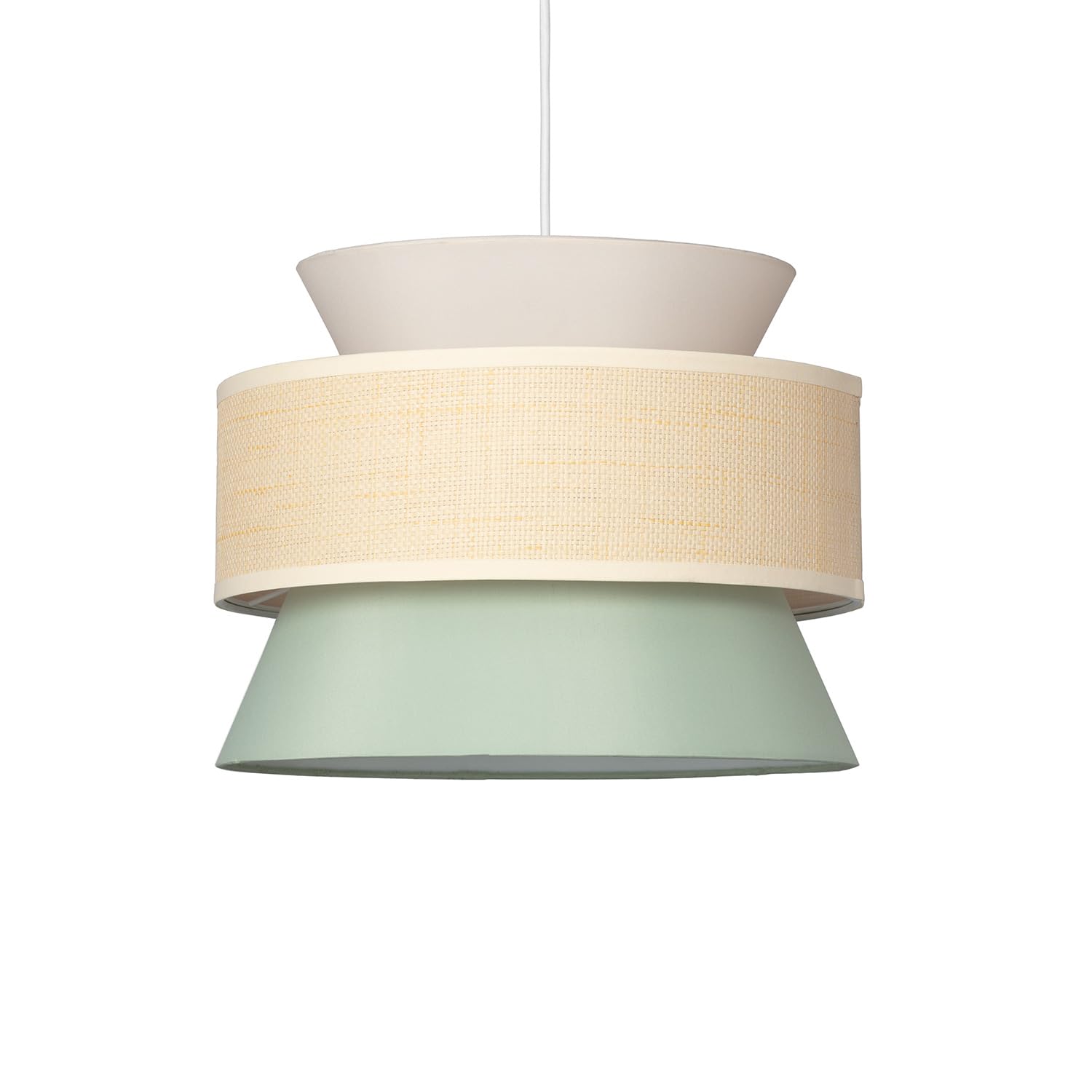 LEDKIA LIGHTING - Lámpara Colgante Tela Chulu | Diseño Elegante y Clásico | Compatible con Bombilla E27 | Uso Interior IP20 | 40W Máx, Verde, Textil