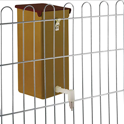 Kerbl Pet Tränkeflasche, Trinkflasche, 1000ml, braun, Kunststoff, Hasen, Kaninchen, einfaches Nachfüllen, Wasserstand sichtbar, pflegeleichtes Material