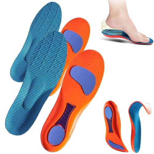 Norelie Comfysole - Plantillas originales para juanetes Comfysole Norelie, plantilla ortopédica cómoda, para soporte de arco, cómoda, para juanetes, dolor de pies, fascitis plantar (naranja, 2 piezas