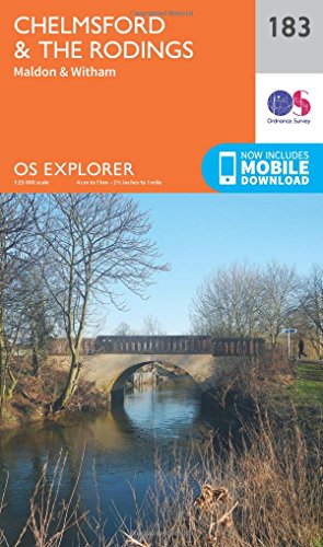 Chelmsford The Rodings Map Maldon Witham Ordnance Survey OS Explorer Map 183 England Walks Hiking Maps Adventure Map Folded Map 16 Sept