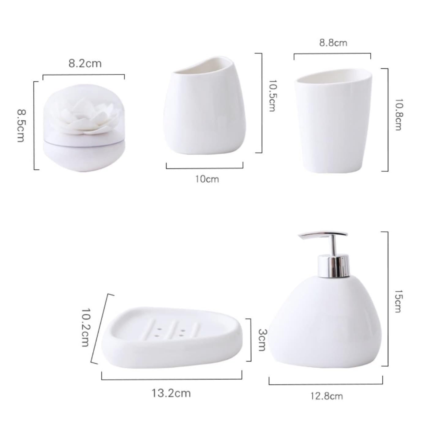 Badezimmer Set 5 Stück Bad Zubehör Set Badezimmer Keramik Dekoration Organizer
