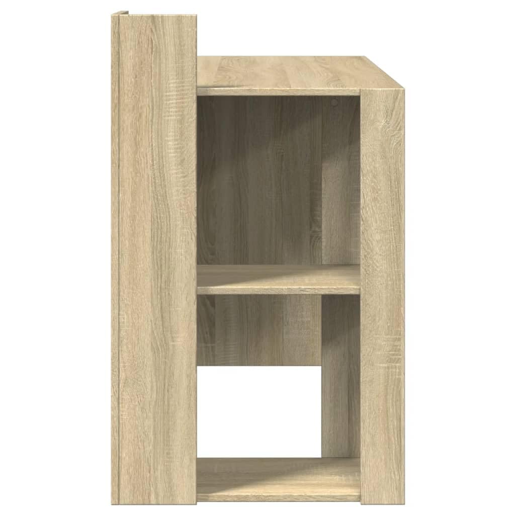Escritorio pequeño para estudiantes, roble Sonoma, 103,5 x 56,5 x 94 cm, material de madera con amplio espacio de almacenamiento y diseño que ahorra espacio para pequeñas oficinas