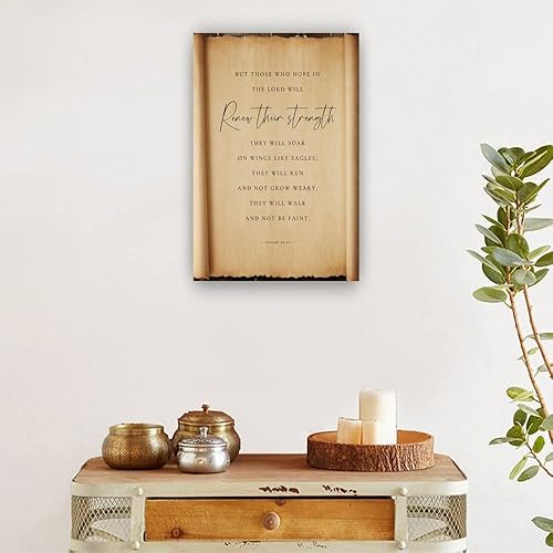 Miniatura 3 de Isaías 40 31 - Póster de versículo bíblico para pared, pinturas decorativas para baño, impresiones de pared para dormitorio, decoración estética