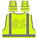 Divertidas Pegatinas De Miedo Chaqueta de seguridad amarillo personalizado de alta visibilidad r555v