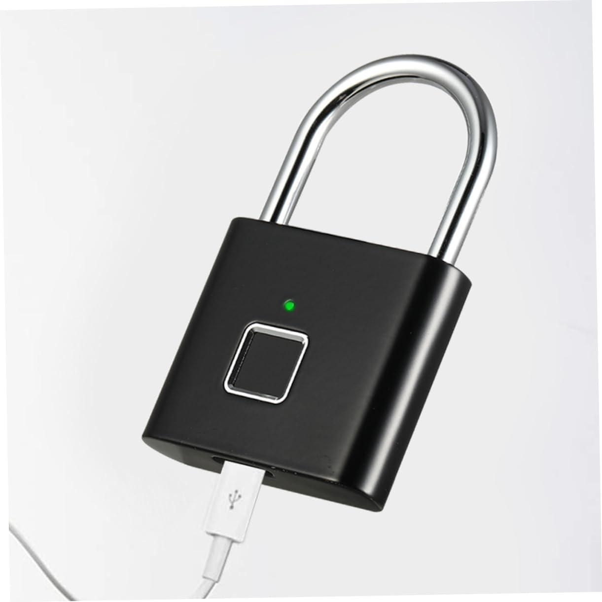 Lucchetto Elettronico per Valigia Bagaglio Mano, Serratura Impronta Digitale Blocco Password, Acciaio Inossidabile, 40 Impronte, per Viaggi