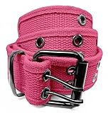 Belle Donne - Web Belt Double Grommet Adjustable Canvas Belt Military Style