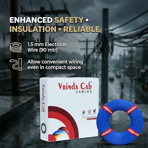 Image of Blue 0.75MM Insulated Electrical Wire | Flexible CCA Copper Cable for Household, Commercial & Industrial Use