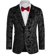 Blazer Velours Homme GRACE KARIN - Veste Costume Élégante à Un Bouton Pour Mariage Et Fêtes
