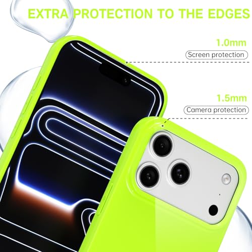 Coque iPhone 17 Pro Max silicone souple Svanove fine vert fluo