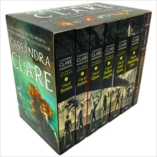 Cassandra Clare The Mortal Instruments A Shadowhunters 7 Books Collection Set (Bones, Ashes, Glass, Fallen Angels, Lost Souls, Heavenly Fire + The Shadowhunter's Codex)