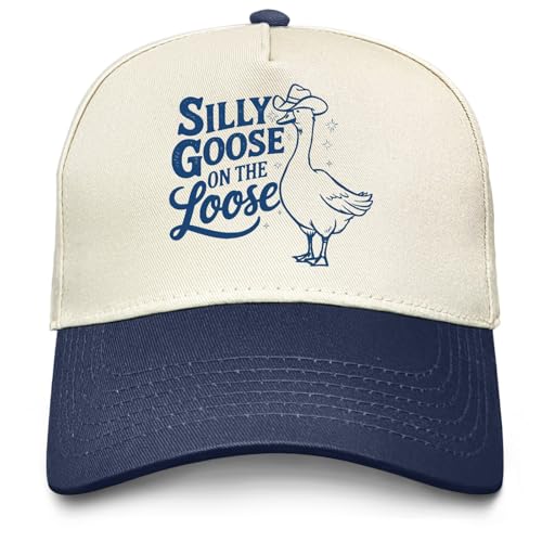 Image of Funny Goose Hat Silly Goose On The Loose Hat Men Baseball Hats Funny Cap