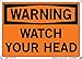 Vestil SI-W-62-A-LB-011 Sign-Warning-62 10.5X7.5 Label/Decal.011, WATCH YOUR HEAD