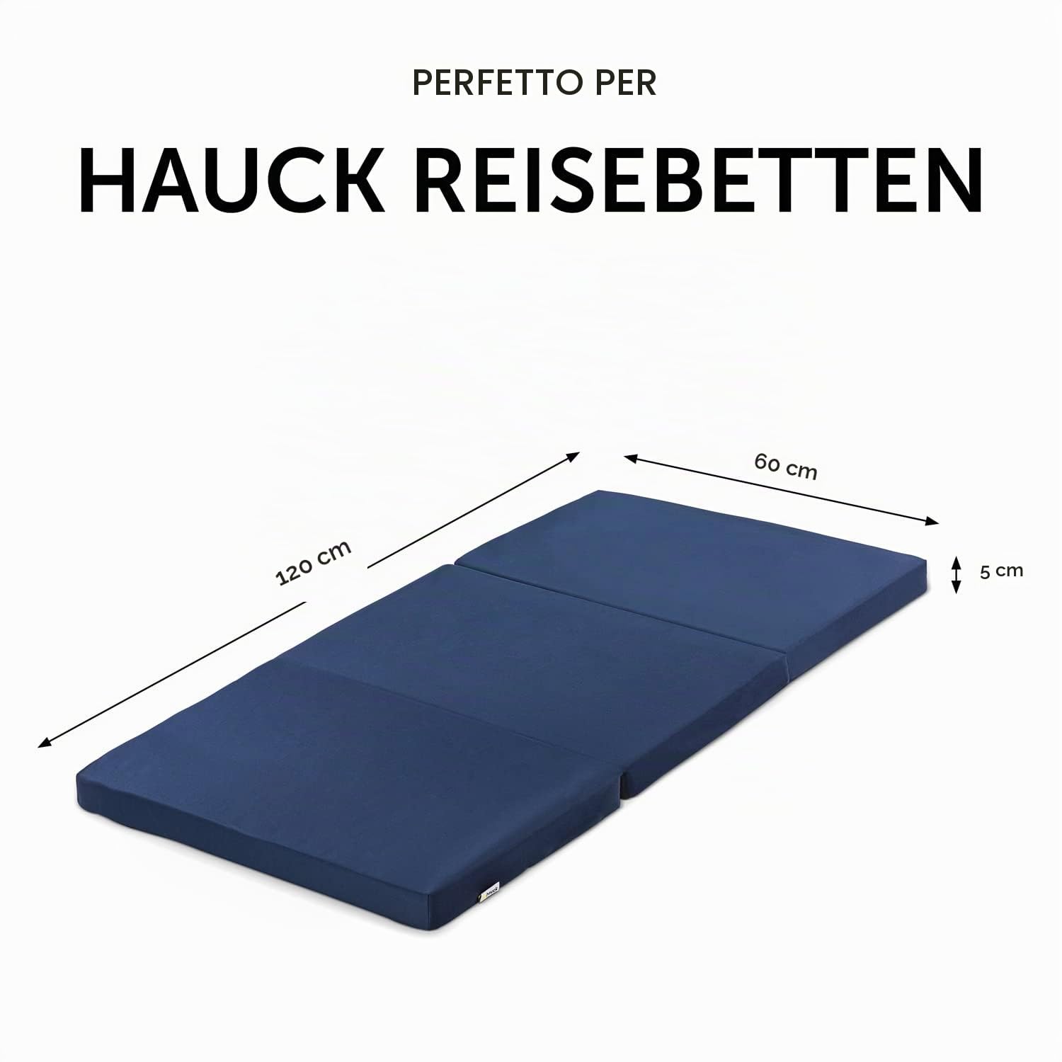 Hauck Culla da Campeggio Sleep N Play Center - Lettino Neonato fino 15kg - Letto pieghevole 120x60cm - Grigio & Sleeper Materassino per Lettino da Viaggio -bBlu