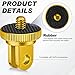 Frienda 4 Pieces Aluminum Camera Tripod Mount Adapter 1/4-20 Conversion Adapter for Tripod Compatible with GoPro Action Cameras and Other Standard 1/4 Accessories(Gold)