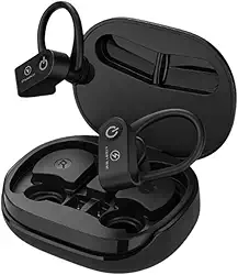 Fone de Ouvido Bluetooth Sem Fio, Esportivo, Resistente ao Suor, Confortável, Ideal para Corrida, Academia e Treinos