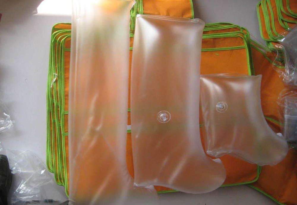 Kits d'attelles gonflables de premiers secours, attelle gonflable en plastique avec main, poignet, coude, demi-bras, pied, cheville, demi-jambe, jambe complète pour usage domestique et extérieur, lo