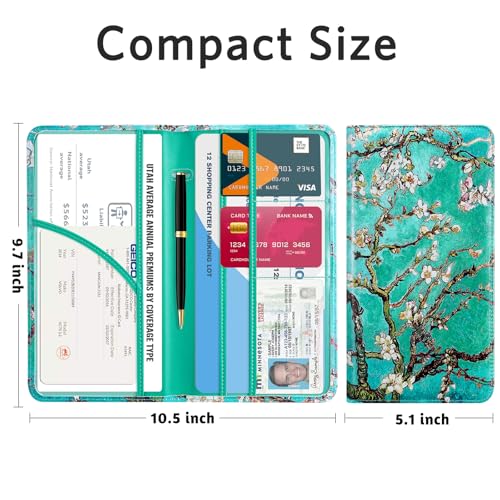 Image of CoBak Car Registration and Insurance Holder | Vehicle Glove Box Organizer, Auto Truck Compartment Document Case with Magnetic Closure for Insurance & Driver License