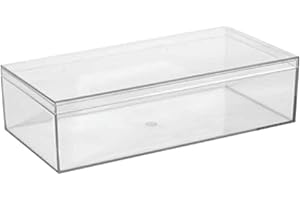 Hammont 4-Pack Acrylic Desk Accessories Set: Cotton Ball & Qtip Holders