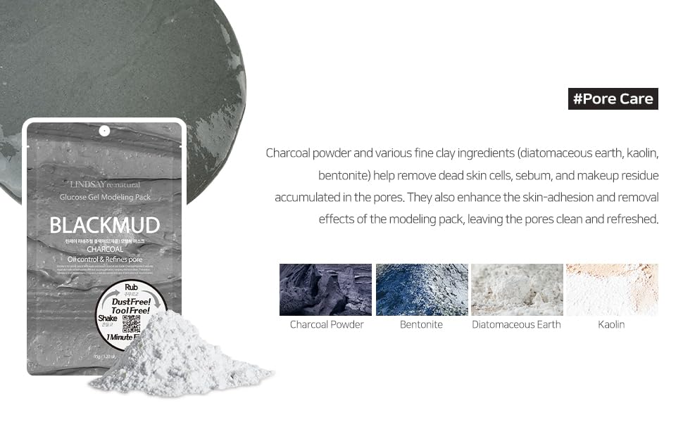 LINDSAY re:natural Blackmud Modeling Mask 35g*5ea