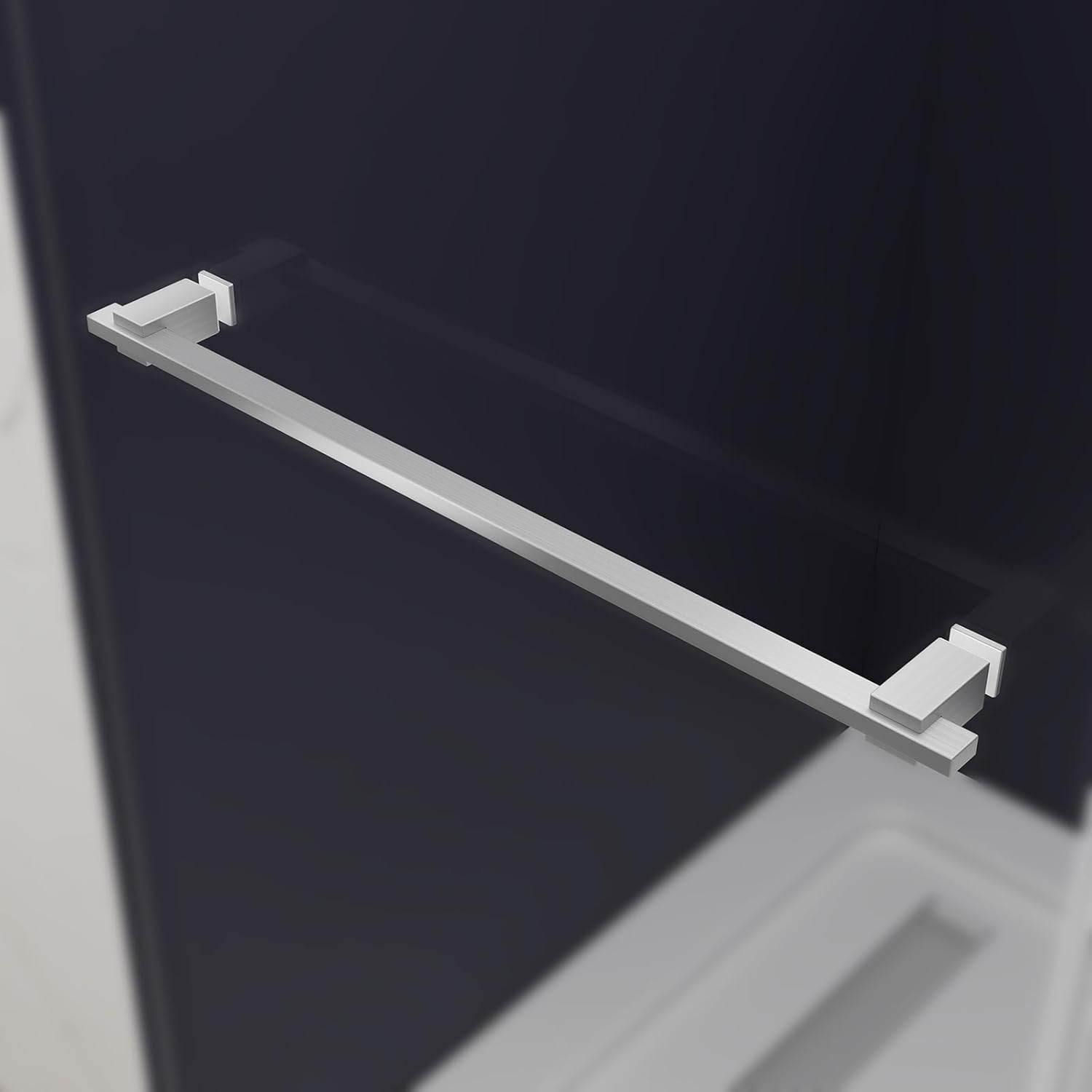 Glass Shower Door Handle Towel Bar 540MM Stainless Steel Sliding Shower Door Handle Replacement for Commercial and Residential Glass Doors Brushed Silver