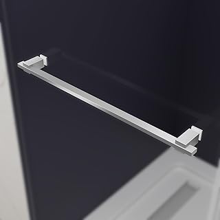 Glass Shower Door Handle Towel Bar 540MM Stainless Steel Sliding Shower Door Handle Replacement for Commercial and Residential Glass Doors Brushed Silver