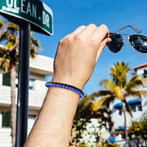 JENDEAR SHINE Paracord Bracelet for Men, Hand Braided Rope Bracelet Waterproof Adjustable, Sailing Surfing Outdoor Hiking3