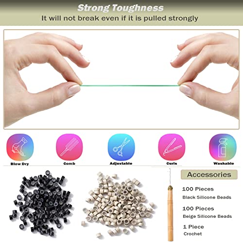 Hair Tinsel Kit, 10 Colors Glitter Hair Extensions With 100 Strands Hair Tinsels Heat Resistant Hair Tensile Fairy Hair Sparkingly Hairpiece For Party Halloween Christmas New Year #TOP3