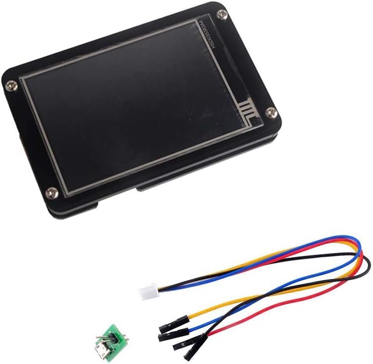 Nextion Enhanced 3.5" HMI Resistive Touch Screen UART LCD Display Module NX4832K035 480x320 + Acrylic Case Black for Arduino Raspberry Pi