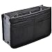TOSSPER Printed Insert Handbag Purse Organiser Expandable Liner Bag Pouch Closure Tote Organiser Diaper Bag Insert with Handle