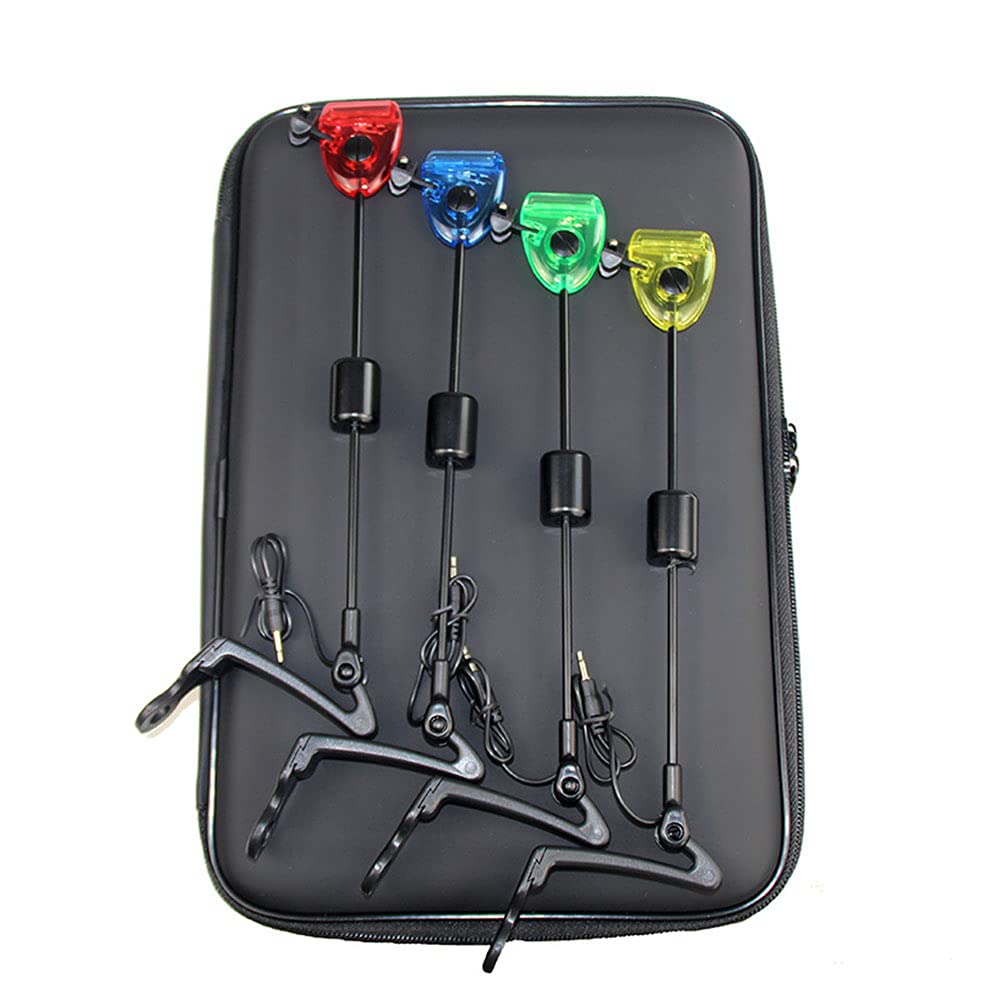Set Allarmi Da Pesca LED Con Bastoni In Alluminio E Swinger – Borsa Oxford, Ideale Per Notturna