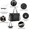 NUBILY Women Handbag Laptop Tote Bag 15.6 Inch Leather Large Tote Bag Lightweight Shoulder Office Bag Lady for Work Shopping #1