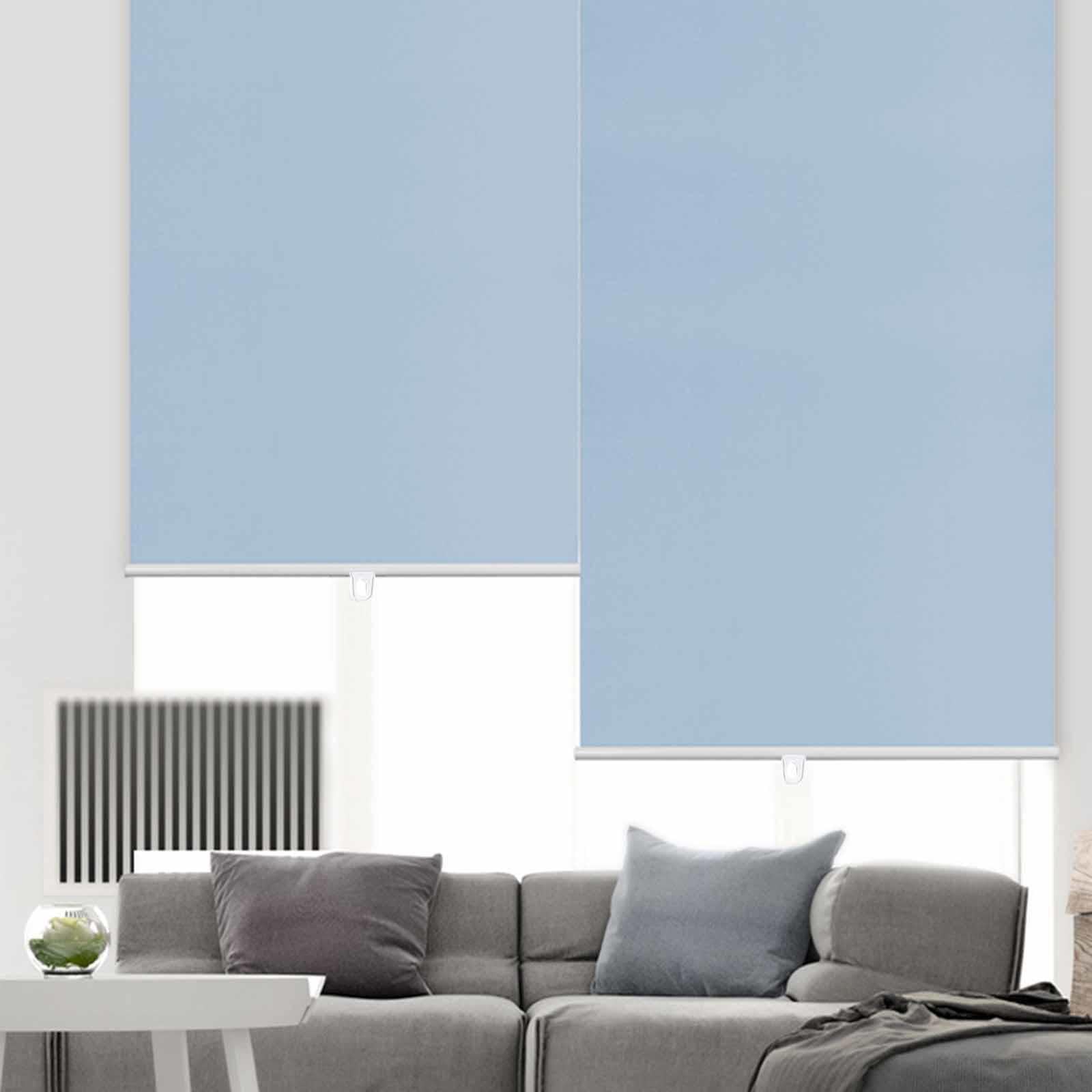 Tenda a rullo oscurante portatile con ventose, dimensioni regolabili da 40 a 150 cm, isolamento temporaneo, ideale per casa, ufficio, viaggi, blu, 100 x 150 cm