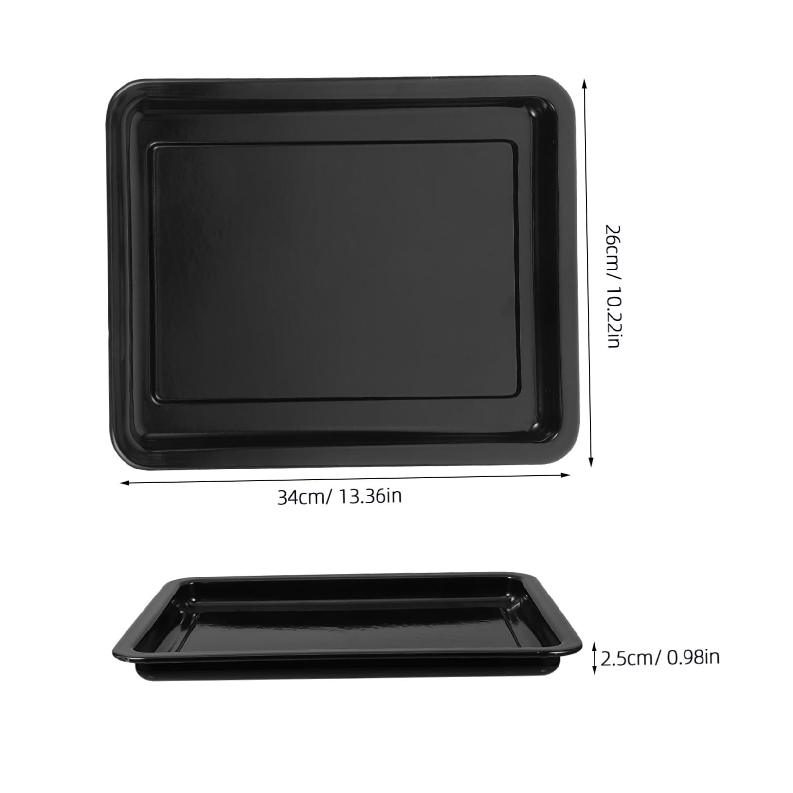 Garneck Enamel Roasting Pan for Baking Grilling Kitchen Cookware for Meat Fish and Vegetables for Family Gatherings and Outdoor Bbqs