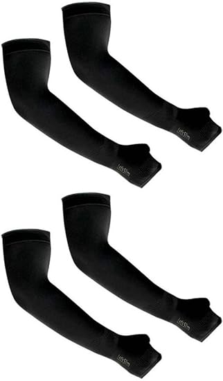 Uniq World Driving Gloves Full Hand Arm Sleeves Gloves Combo of 2 Pair for Women and Men for Biking,Cycling,Sports,UV Protection,Dust,sunburn protection.Finger Cut Arm Sleeves Black Colour(NC010)