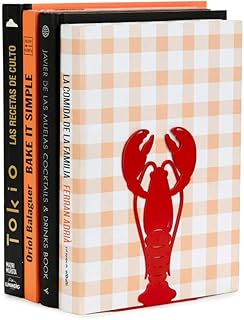 Balvi Sujetalibros Lobster Color Rojo Diseño Original con Forma de Bogavante Metal