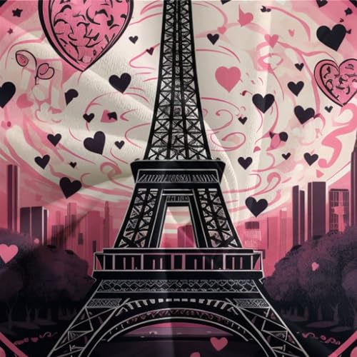 Funda nórdica de la Torre Eiffel en microfibra suave de alta densidad con impresión digital 3D 8