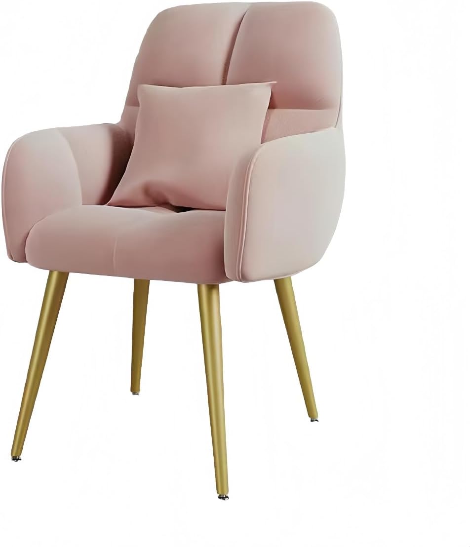 VZXダイニングチェアアームチェアメイクアップ付きゴールドレッグベルベットカジュアル北欧スタイルデスク/コンピューター/カフェ/ファ