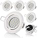 Produktbild sweet-led - 6er Sparpack - FLACH - Einbauleuchten - 5W 450Lumen - 230 Volt rund  eckig Einbauspot Led Deckeneinbaustrahler Deckenstrahler - LED Einbauleuchte Einbaustrahler (Rund-Weiß,3000K)