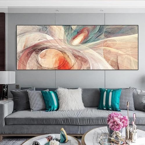 Peinture abstraite moderne : la solution pour sublimer votre grand mur de salon