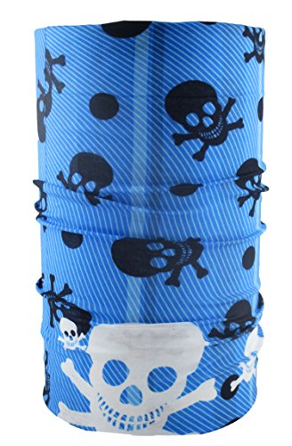 headloop multifonction Chiffon Tête de Mort Plusieurs couleurs écharpe foulard Tuyau Bleu One size