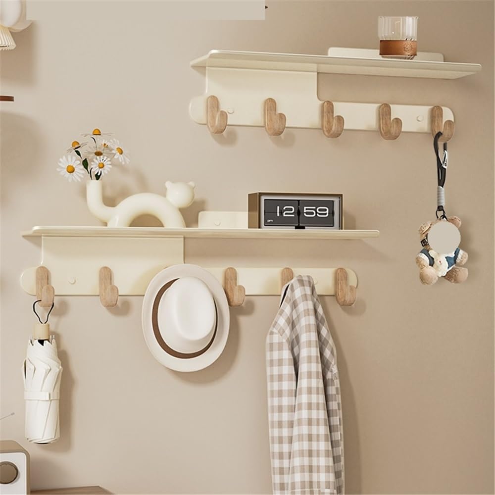 Perchero de Pared Perchero de Pared Blanco con Ganchos creativos for Guardar Ropa en la Entrada, el Dormitorio, la Sala de Estar y el Porche. Gancho de Pared(Pequeño)
