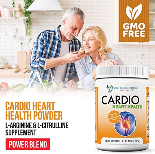 Doctor Recommended Supplements Cardio Heart Health Powder – L-Arginine Supplement 5000Mg & L-Citrulline 1000Mg, (Pack Of 2-16.82 Oz / 33.64 Oz) #TOP2
