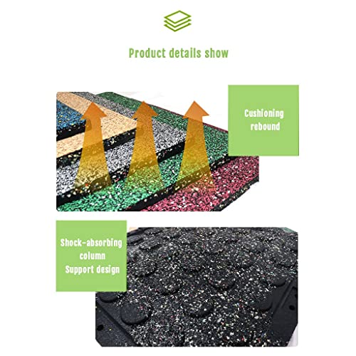SilteD Ladrilhos de piso de borracha intertravados SilteD 4 peças 20 x 20 polegadas Tapetes para equ