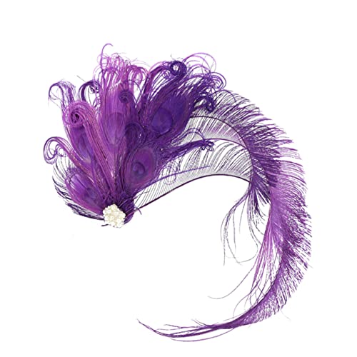 Épingle à cheveux de plumes violettes DOITOOL pour coiffure mariage