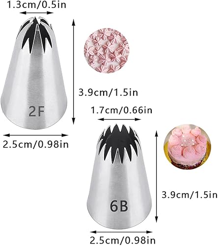 Miniatura 7 de Consejos para tuberías de flores, pétalos de rosa, consejos de crisantemo, boquilla de crema para glaseado de flores, boquilla de crema para