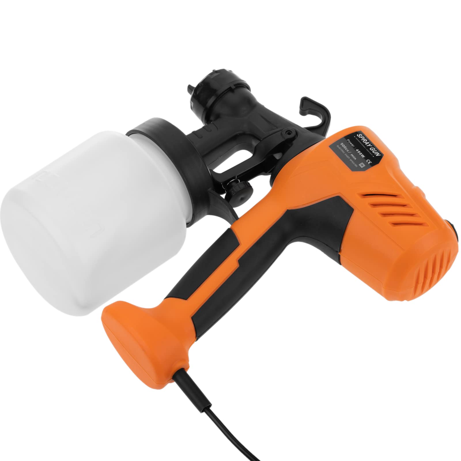 BeMatik - Pistola a spruzzo di Vernice 400 Watt 800 ml, Pistola a spruzzo di Vernice elettrica con Tre modalità di spruzzo