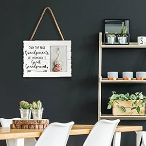 Fondcanyon only the best grandparents get promoted to great grandparents picture photo framegreat grandparents baby announcement pregnancy picture framesgreat grandma grandpa gifts 4×6 inch photo  urban country home decor