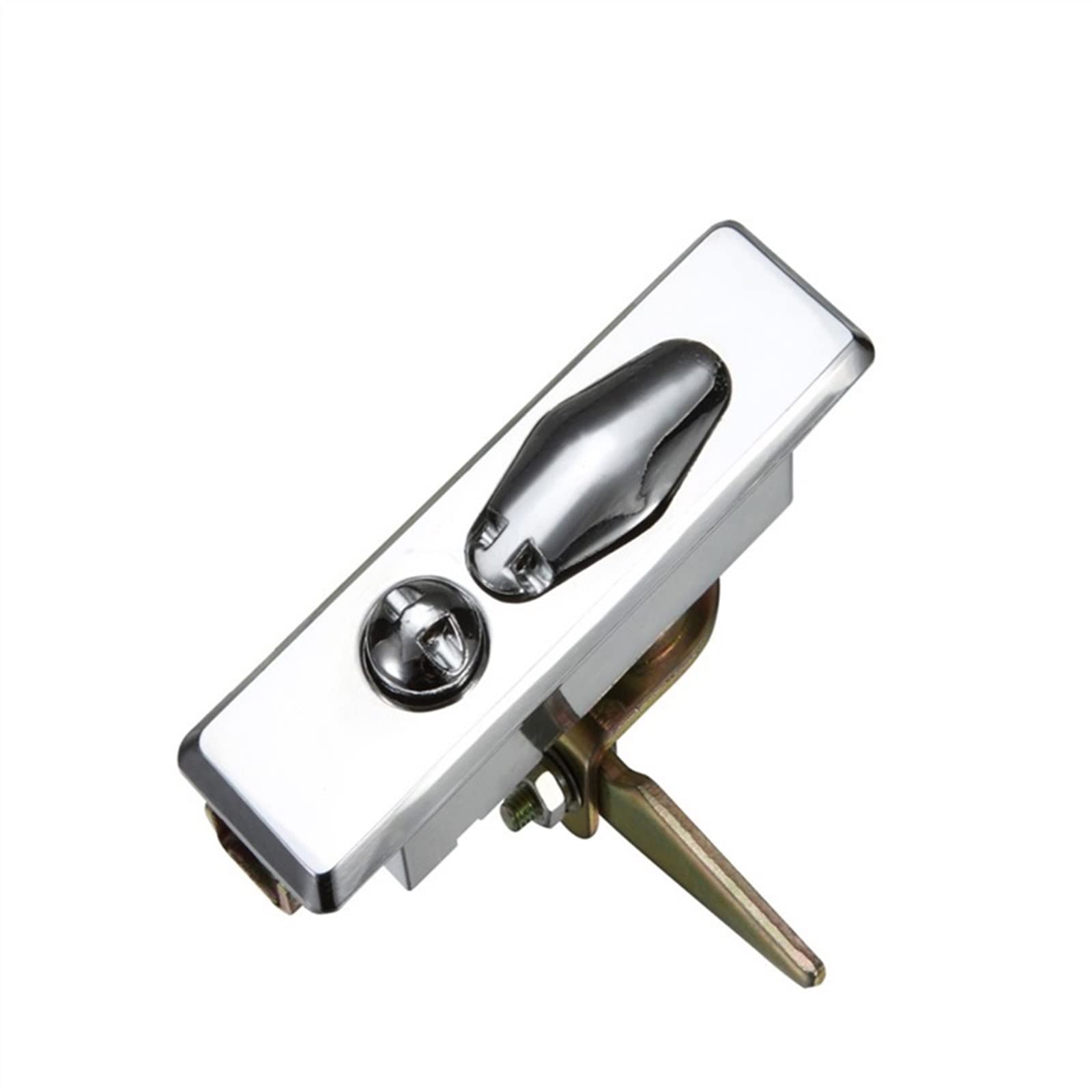 Cerradura metálica industrial MS505-2 con acabado plano para puertas de panel izquierdo