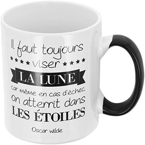 Promobo Mug Tasse A Cafe Collection Citation Retro Oscar Wilde Toujours Viser La Lune Amazon Fr Cuisine Et Maison