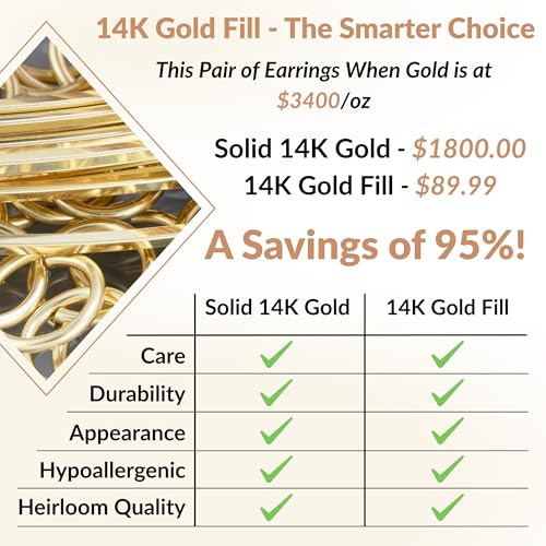 Dressy 14K Yellow Gold-Filled Love Knot Circle Dangle Earrings for Women Classy Geometric Designer Earrings for the Minimalist Mother Jewelry Gift Idea for Wife4